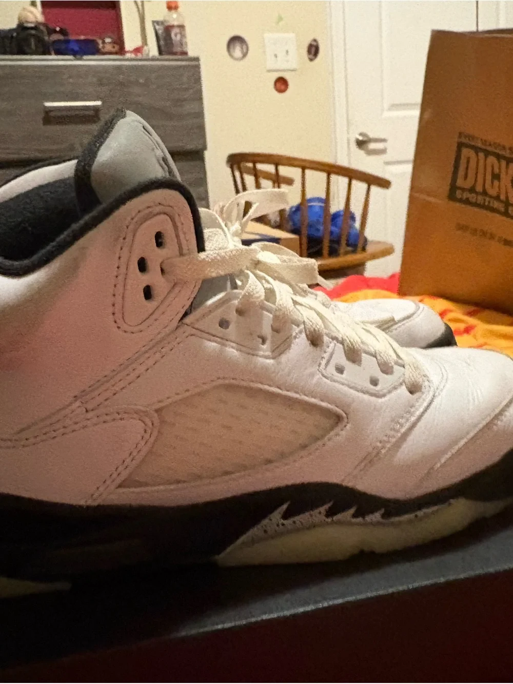 Jordan Men's White and Black High-Top Basketball Sneakers